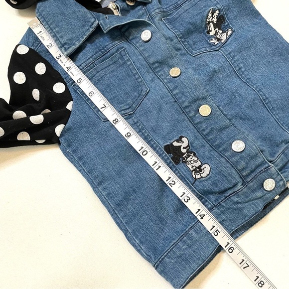 Disney Minnie jean jacket with hood and Minnie ears - Picture 13 of 14
